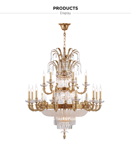 Lampadario di Lusso in Cristallo e Ottone Stile Impero Francese per Progetti Alberghieri - Product Image 6
