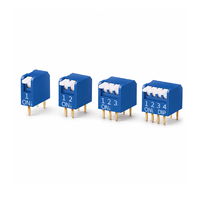Commutateur DIP de type piano 1-12 positions, pas de 2,54 mm, SPST, à montage traversant, bleu, commutateur de codage numérique pour carte de circuit imprimé