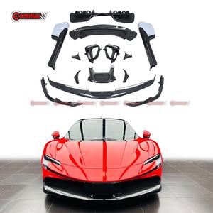 Nuevo Kit de Carrocería de Fibra de Carbono Seca Estilo OEM para Ferrari SF90, Alerón Delantero y Trasero, Faldones Laterales, Ventilaciones - Product Image 1