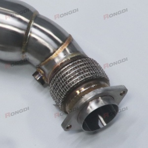 3.5" to 3" High Performance Downpipe for BMW S55 3.0T F80 M3 F82 M4 Car Exhaust Pipes Header Straight Downpipe with Resonator - Product Image 6