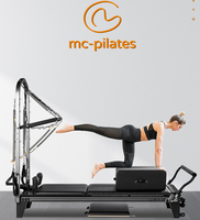 Mesin latihan Yoga rumah komersial tempat tidur remantan logam tahan lama dengan setengah menara mesin Aluminium reparasi Pilates untuk Studio