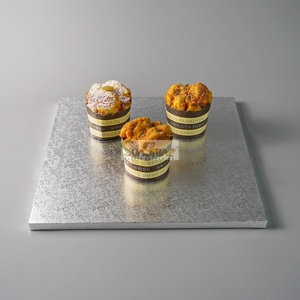SunShine 4/6/8/10/12/14 Inch 12mm Thick Round Square Gold Silver Cake Drum Dessert Baking Displays <b>Tray</b> <b>Paper</b> Cake Board - Product Image 2