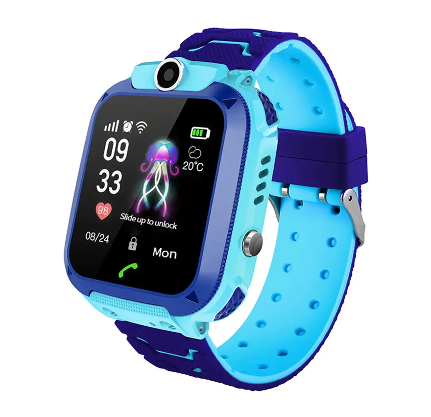 Reloj inteligente Q12 para niños, pulsera con alarma, resistente al agua IP67, llamada telefónica, Sos, rastreador, sim, antipérdida