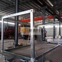 Bâtiment Modulaire Mobile en Conteneur de 20 pieds, Style Moderne, Structure en Acier Préfabriquée, pour Café, Boutique, Bureau, Appartement, Extérieur
