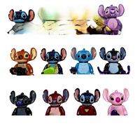 12 Piezas/Juego de Bloques de Construcción de Lilo y Stitch, Figuras de Acción de Plástico ABS, Juguetes de Bricolaje, Ladrillos de Ensamblaje, Regalo de Cumpleaños para Mayores de 14 Años
