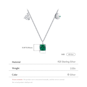 Collier pendentif SPJ de luxe en argent sterling S925 avec symbole du signe du zodiaque Scorpion Taureau et pierre de naissance pour femme - Product Image 6