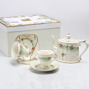 <b>Ceramic</b> Coffee Cup and Saucer Set in Christmas Gift Box - Product Image 2
