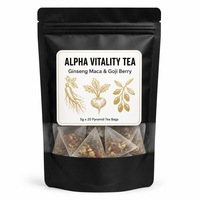 Tisane Alpha Vitality 5g x 20 Sachets Pyramidaux Marque Yuzetang Soutien Force et Endurance Masculine Durée de Conservation 18 Mois