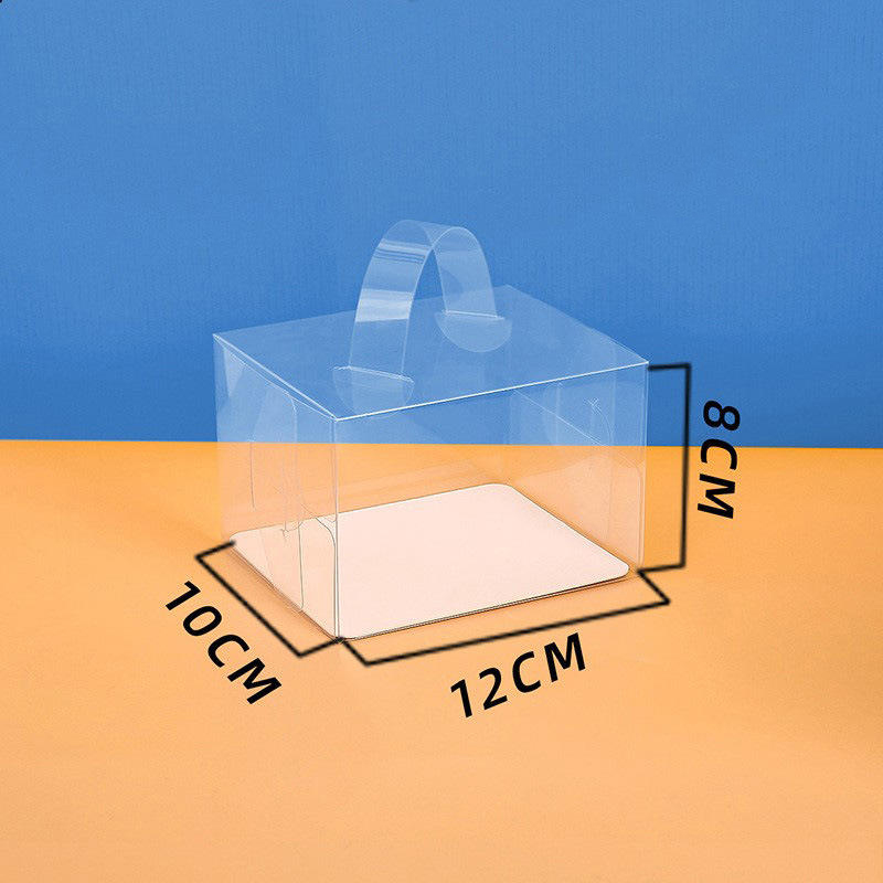 Plateau en carton blanc 12x10x8cm, 10 pièces + PET