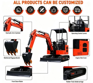 1Ton <b>Micro</b> Digger Portable Mini Excavator for Home Landscaping and DIY Projects Minibagger Mini - Product Image 5