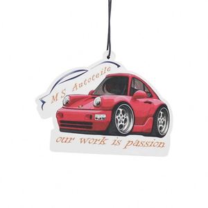 Luxury Mini Custom Car Air Freshener with Silk Screen Printed Pictures Durable Paper Material - Product Image 4
