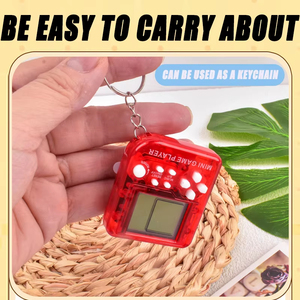 X Mini Game Keychain Portable <b>Handheld</b> Brick Game <b>Console</b> 23 Classic Games <b>Retro</b> Pocket Game Toy Key Chain Ornament Gift - Product Image 3