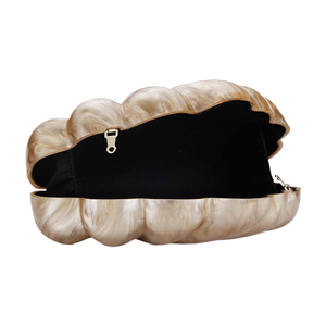 Sac de soirée spécial pour femme en acrylique marbré, pochette à chaîne détachable, sac à bandoulière pour la vie quotidienne et les bals de promo - Product Image 6