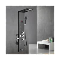 Ensemble de panneaux de douche à jet de pluie carré moderne en laiton anodisé OEM doux pour la maison et l'hôtel