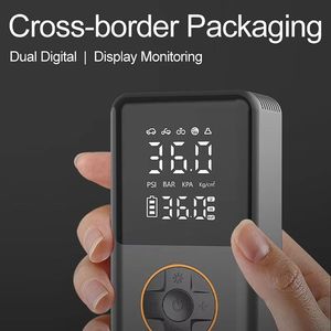 CLAUTOOL pompe à air haute puissance batterie externe Portable Jump Starter batterie Booster affichage numérique sans fil gonfleur chargeur câbles - Product Image 2