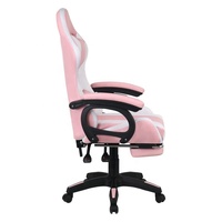 Vente en gros de chaise d'ordinateur pivotante confortable chaise de jeu ergonomique réglable à lumière LED avec repose-pieds de massage