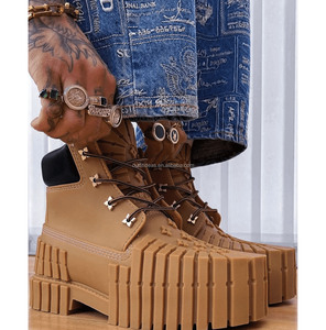 Nouveau avec Boîte Chaussures de Randonnée et d'Escalade de Type Ranger pour <span class=keywords><strong>Homme</strong></span> Tim en Cuir de Veau Imperméable Couleur Blé Bottine de Sécurité et de Travail - Product Image 6