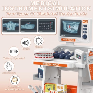 Juego de 26 Piezas de Juguetes Educativos de Plástico para Niños, Carrito Médico de <span class=keywords><strong>Doctor</strong></span> y Dentista - Product Image 4