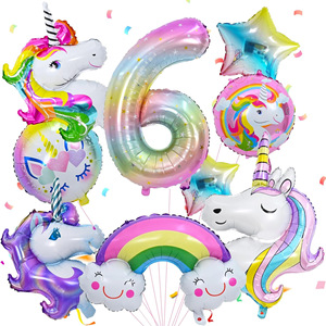 Best Selling <strong>unicorn</strong> Girl Birthday Party <strong>Decoration</strong> with Balloon Theme Aluminum Foil Balloon Set - Product Image 4