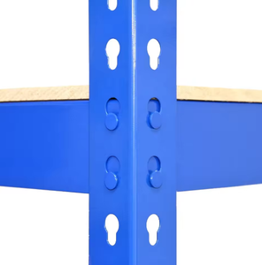 Estantería Metálica Azul de 5 Niveles Ajustables con Tablero de Madera, Estructura Principal con Recubrimiento en Polvo, Unidad de Almacenamiento - Product Image 4