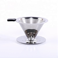 Filtre à café en acier inoxydable réutilisable et écologique de 51 mm pour la préparation manuelle du café