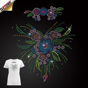 Attrayant Coloré Diamante Fleur Motifs Décoratifs Strass Croix Transferts - Product Image 1