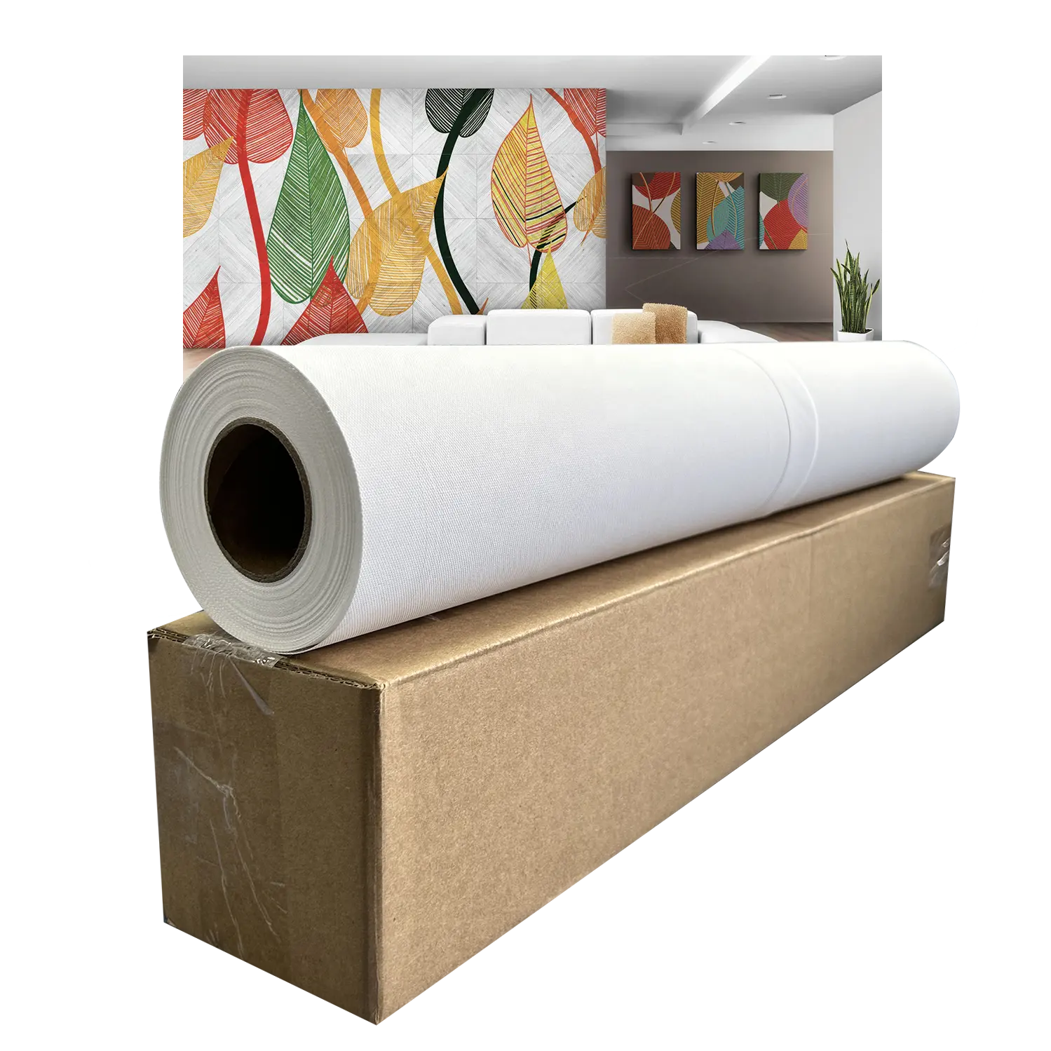 COLORFAN 230gsm Em Branco Imprimível Lona Textura Papel De Parede De Revestimento Material Mural