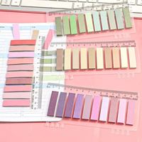 Autocollants d'indexation dégradés multicolores, auto-adhésifs, pour classification de haute valeur, règle pour feuilles mobiles, fournitures de bureau, mémos en papier