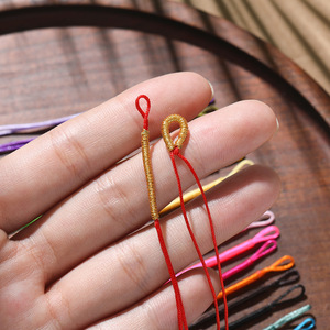 Nylon Wrapped Gold Thread <b>Pull</b> Ring Pendant Cord Small DIY Jewelry Accessories Bracelet Making Supplies Weaving Material - Product Image 4