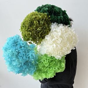 Vraies Branches d'Hortensias Stabilisés Grandes Feuilles 25-30 cm Naturelles Éternelles pour Mariage Saint-Valentin Remise de Diplôme Noël - Product Image 1