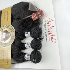 Meilleures ventes en ligne, Adorable, Cheveux synthétiques ondulés (Body Wave) avec mélange de fibres animales, 22, avec closure offerte - Product Image 5