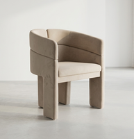 Fauteuil simple de luxe à accoudoirs de style français, mobilier moderne pour salon et chambre, élégante chaise d'appoint en tissu pour la détente