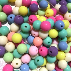 Wholesale Acrylic Round <strong>Beads</strong> 6mm 8mm 10mm Sizes with Hole Plastic <strong>Bubble</strong> Gum <strong>Beads</strong> for Girls Jewelry Making (500g/bag) - Product Image 2