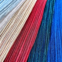 Fabricant de textiles sur mesure, tissu plissé froissé 100% polyester Lurex, tissu en maille froissée pour robes de filles