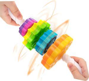 Baby-Drehrad-Spielzeug Regenbogen-Drehturm Stapelspielzeug für Kleinkinder Montessori Pädagogisches Lernspielzeug Sensorisches Spielzeug Geschenk - Product Image 3