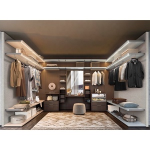 Système <span class=keywords><strong>d</strong></span>'étagères de placard de vente chaude style italien Armoires modulaires de plain-pied pour les chambres, les études, les entrées et les couloirs - Product Image 5