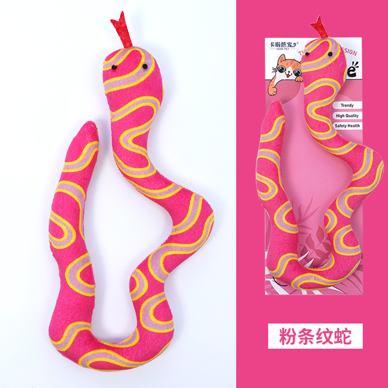 Pink striped snake