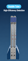Colonne de mesure de hauteur rapide pneumatique avec connecteur d'air de précision et sonde annulaire