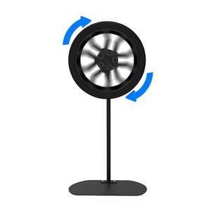 Expositor Giratorio para Neumáticos, para Ferias Comerciales, Talleres de Reparación, Soporte Giratorio para Llantas, Acero Q235 con Recubrimiento de Polvo Negro - Product Image 1