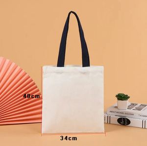 Sacs fourre-tout promotionnels en toile personnalisables avec logo imprimé par sublimation pour le shopping - Product Image 6