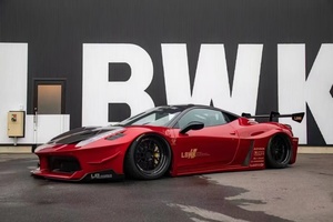 Nouveau kit carrosserie en fibre de carbone pour 458, style LB, pare-chocs avant/arrière, spoiler, capot, largeur accrue, pièces de remplacement autocollantes - Product Image 5