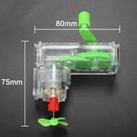 Abnehmbarer Handkurbelgenerator H221 (ABS-Kunststoff); Physiklabor-Ausrüstung für Stromkreis- und Elektrische Experimente DIY