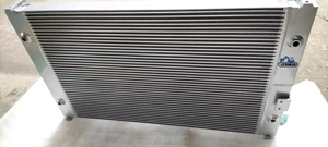 หม้อน้ำน้ำมันอลูมิเนียม R225-7สำหรับรถขุดเครื่องจักรก่อสร้าง - Product Image 2