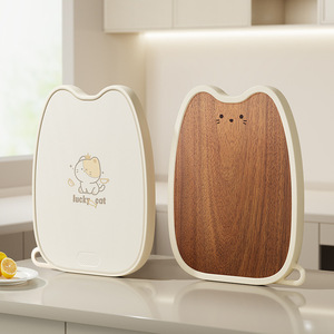 HeDou Cutting Board Ebony Wood Double Sided Kitchen Chopping <b>Block</b> Medium Large Size - Product Image 1