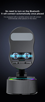 2024 Nieuwe Technologie Digitale Wekker Met Voor Bluetooth Speaker Unieke Led Draadloos Opladen Luidspreker Blauwe Stroombron