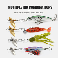 Leurre de pêche spinnerbait en métal avec lame rotative, leurre spinner en ligne avec agrafe pivotante pour la pêche au bar, à la truite, au brochet, à la perche et au walleye