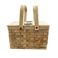 TF- GGB11 Vente en gros en bois décoratif Noël nouveau bébé bambou tissé garniture emballage panier pour tissé en vrac boîte Cadeau panier