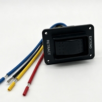 Interrupteur à bascule momentané DPDT (ON)-OFF-(ON) extensible et rétractable 12V 20A IP66 pré-câblé pour vérin linéaire de support de caravane