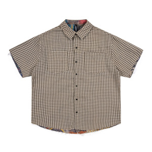 Design sensazionale <span class=keywords><strong>camicia</strong></span> <span class=keywords><strong>a</strong></span> <span class=keywords><strong>maniche</strong></span> <span class=keywords><strong>corte</strong></span> Plaid per uomo uomo uomo sensuale bella <span class=keywords><strong>camicia</strong></span> Casual luffiana - Product Image 1