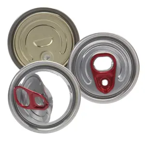 Aluminum Tinplate Easy Open Lid Tin Can With Lid Food Grade Tinplate Eoe Easy-Open Lid For Beer Can